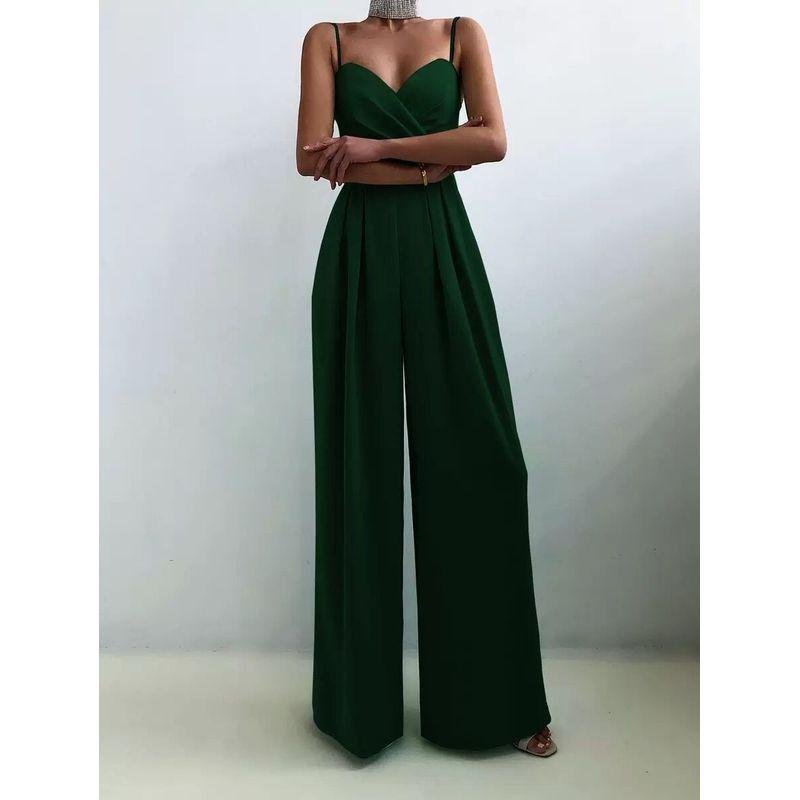 Gy2105 European and American Style Jumpsuit with Straps, Waist-Cinching, Straight-Leg, Floor-Length, Minimalist Jumpsuit, New Spring/Summer Collection Dark Green S
Gy2105 European and American Style Jumpsuit with Straps, Waist-Cinching, Straight-Leg, Floor-Length, Minimalist Jumpsuit, New Spring/Summer Collection Dark Green S