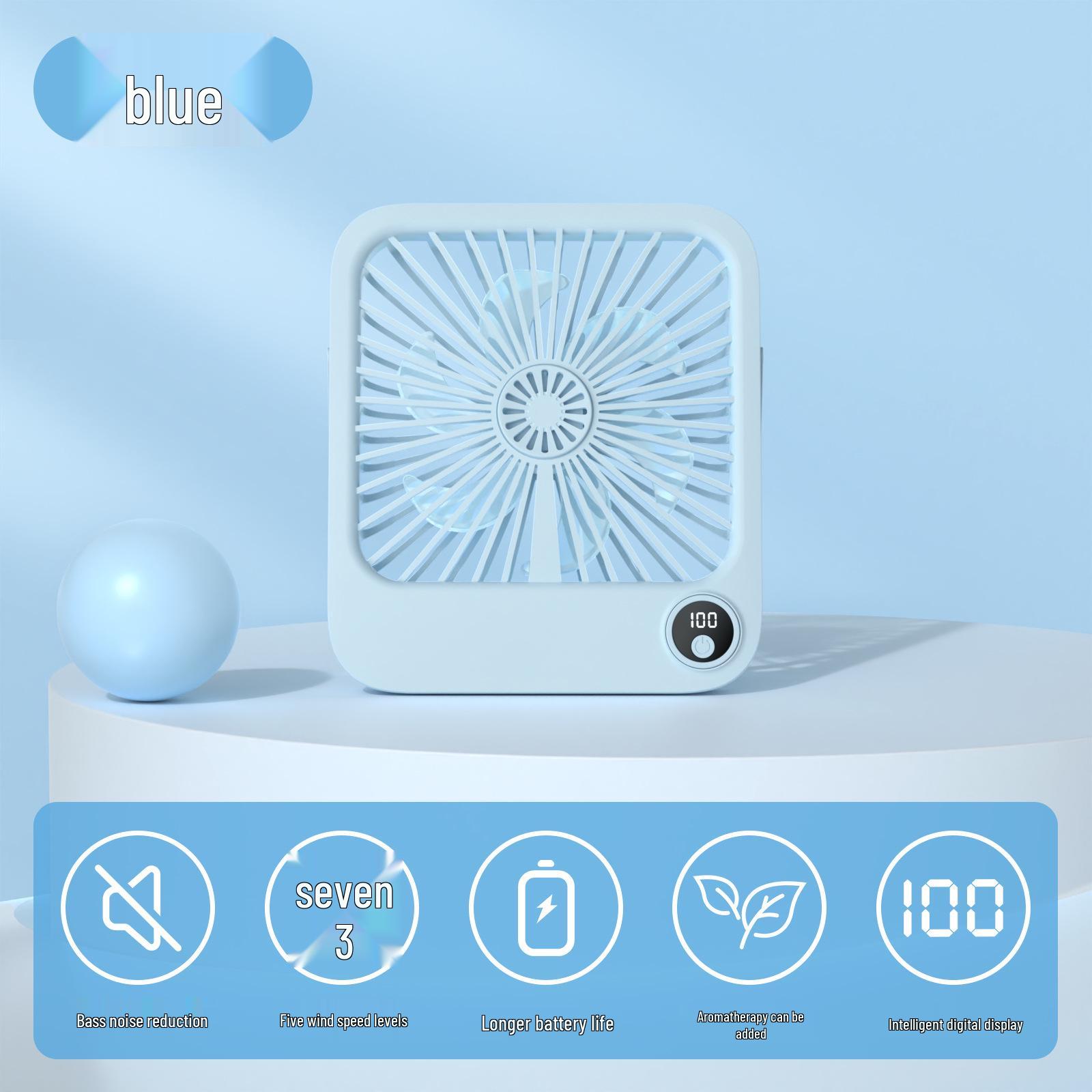 Ultra-Thin Silent Digital Display Portable USB Desk Fan for Home Office 157*28*137 mm синий
Ultra-Thin Silent Digital Display Portable USB Desk Fan for Home Office 157*28*137 mm синий