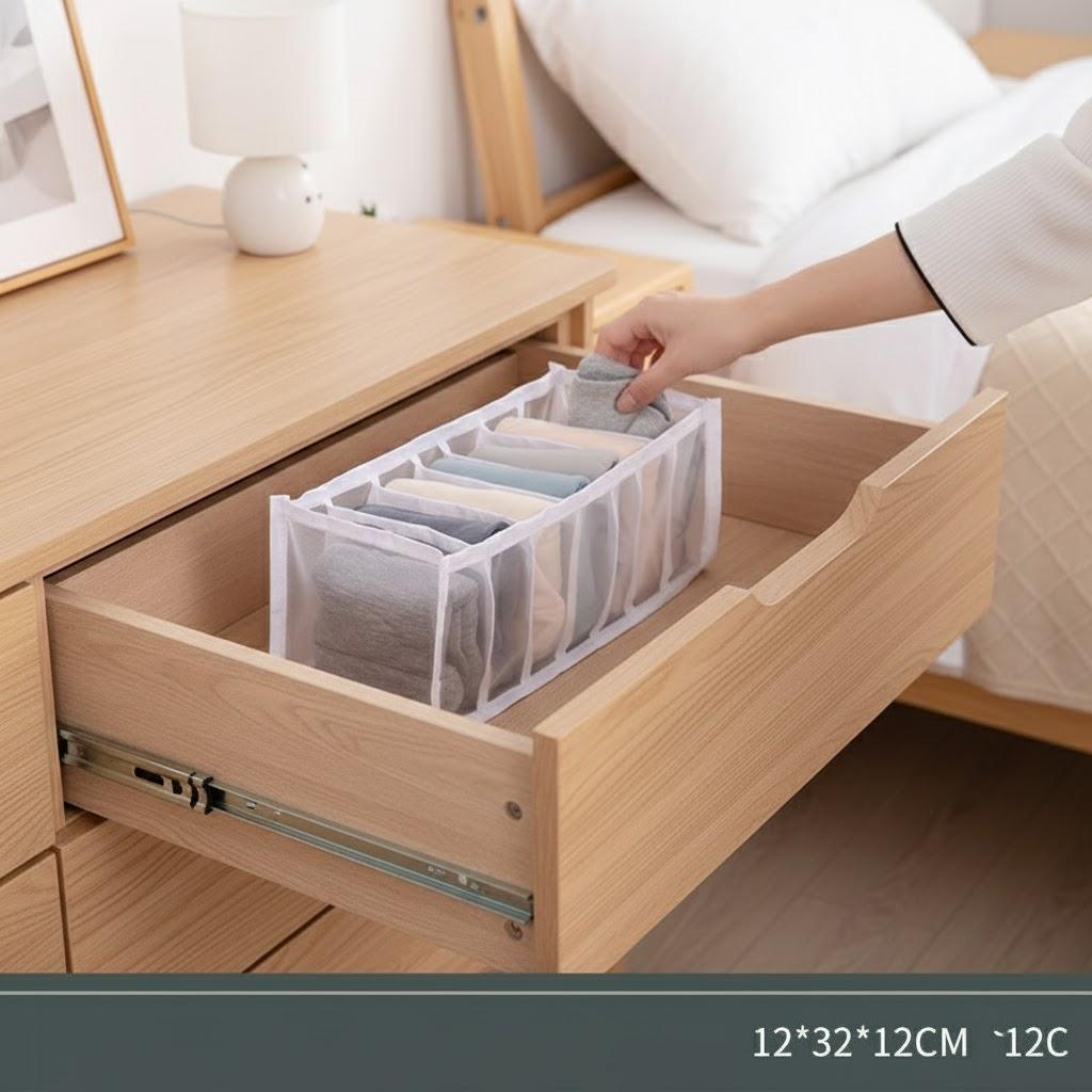 Bra Storage Boxes Underwear Clothes Organizer Drawer Nylon Divider Closet Organizer for Folding Ties Socks Shorts
Bra Storage Boxes Underwear Clothes Organizer Drawer Nylon Divider Closet Organizer for Folding Ties Socks Shorts