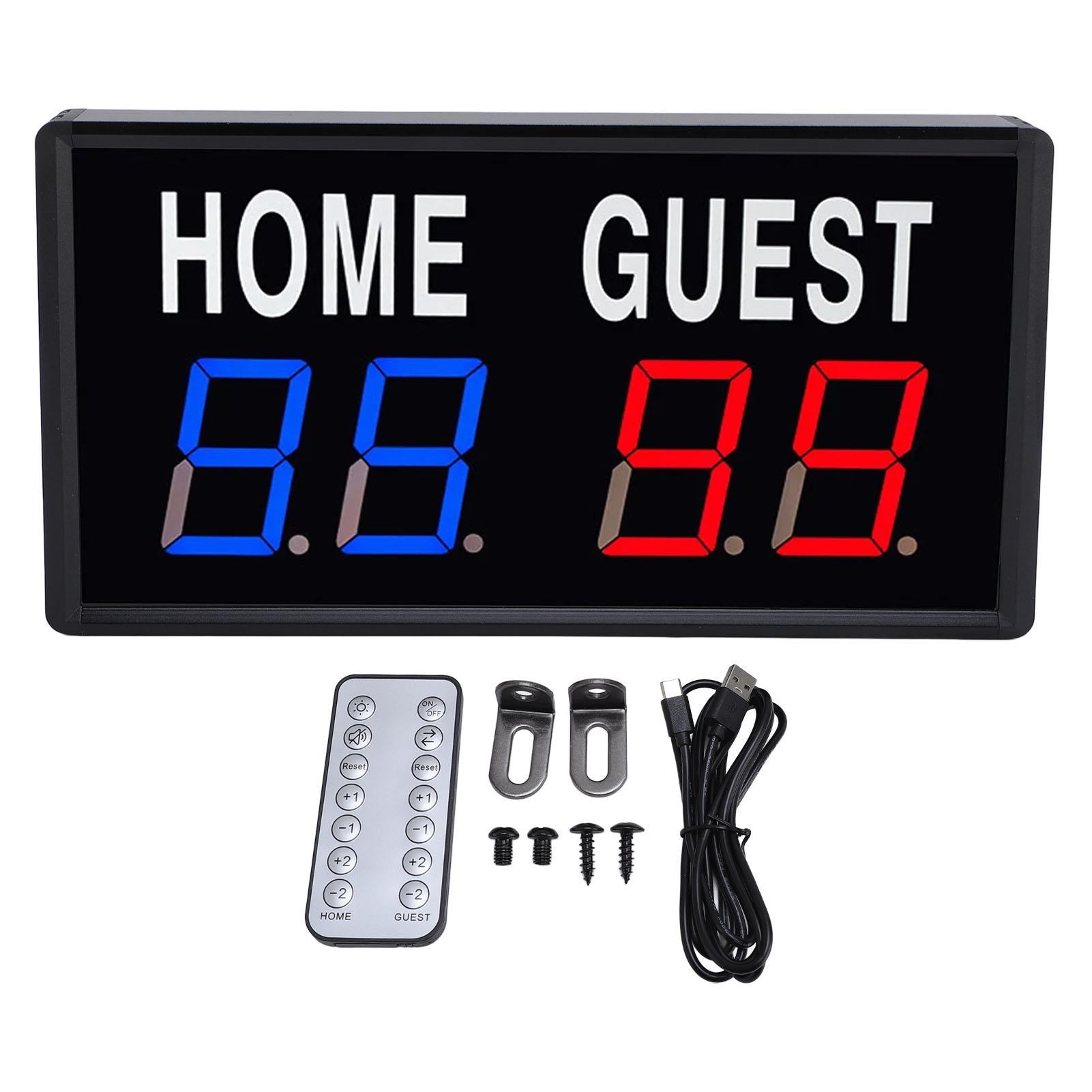 LED Electronic Scoreboard with Remote Score Keeper for Games Basketball Table Tennis Badminton
LED Electronic Scoreboard with Remote Score Keeper for Games Basketball Table Tennis Badminton