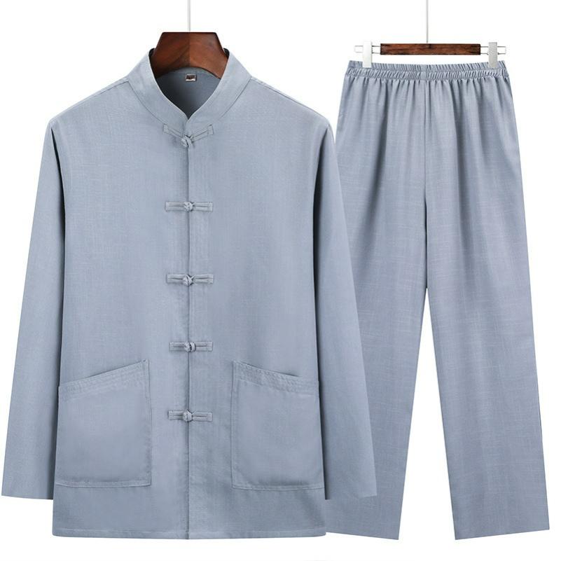 Spring and Autumn Cotton and Linen Tang Suit Men s Long-sleeved Suit Dad Suit Chinese Tai Chi Suit Bottoming Shirt Retro Chinese Style 44 сірий
Spring and Autumn Cotton and Linen Tang Suit Men s Long-sleeved Suit Dad Suit Chinese Tai Chi Suit Bottoming Shirt Retro Chinese Style 44 сірий