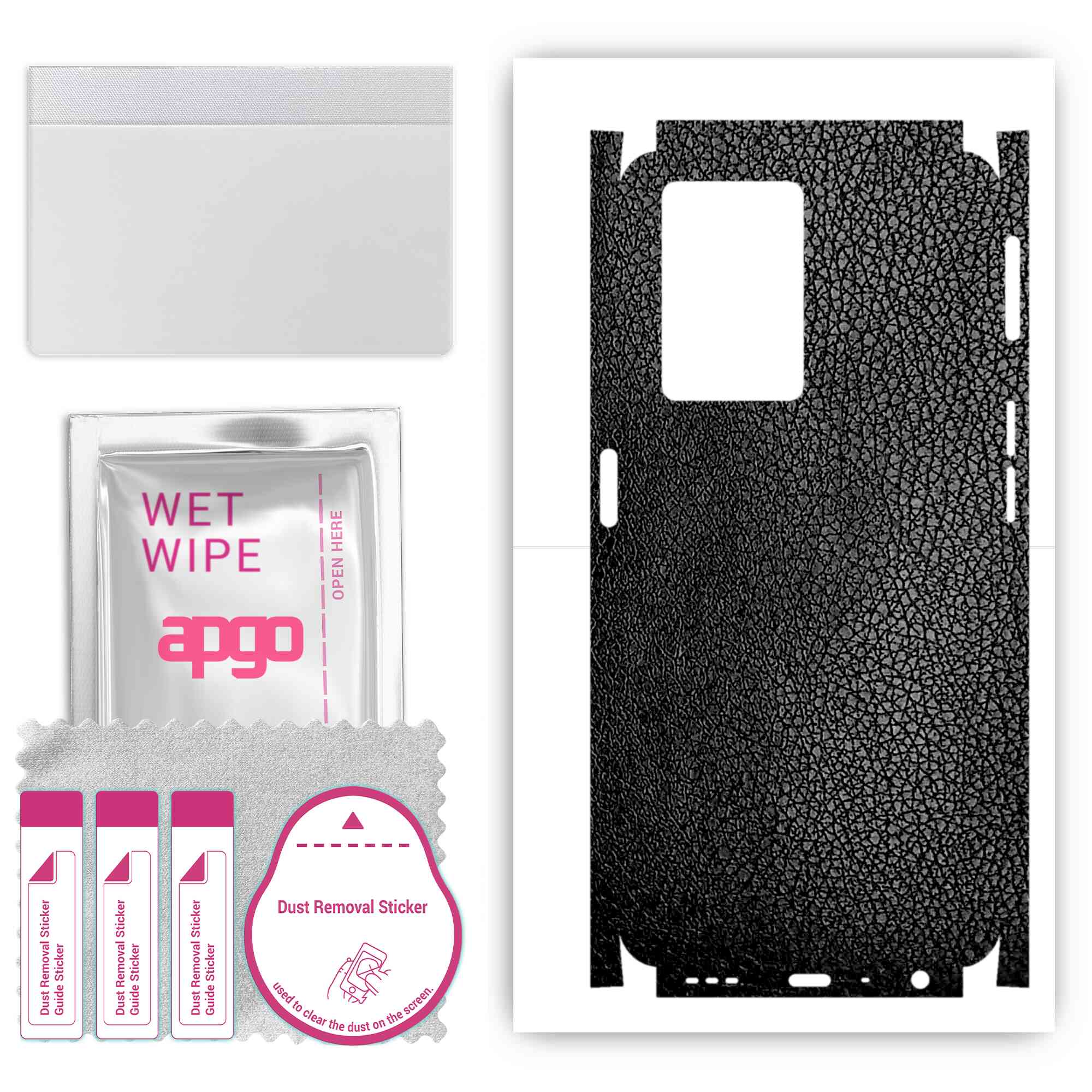 apgo Protective Skin Sticker for the back+sides compatible with Oppo A77 4G, Full Wrap Film, Foil, Vinyl - Pattern Black Leather
apgo Protective Skin Sticker for the back+sides compatible with Oppo A77 4G, Full Wrap Film, Foil, Vinyl - Pattern Black Leather