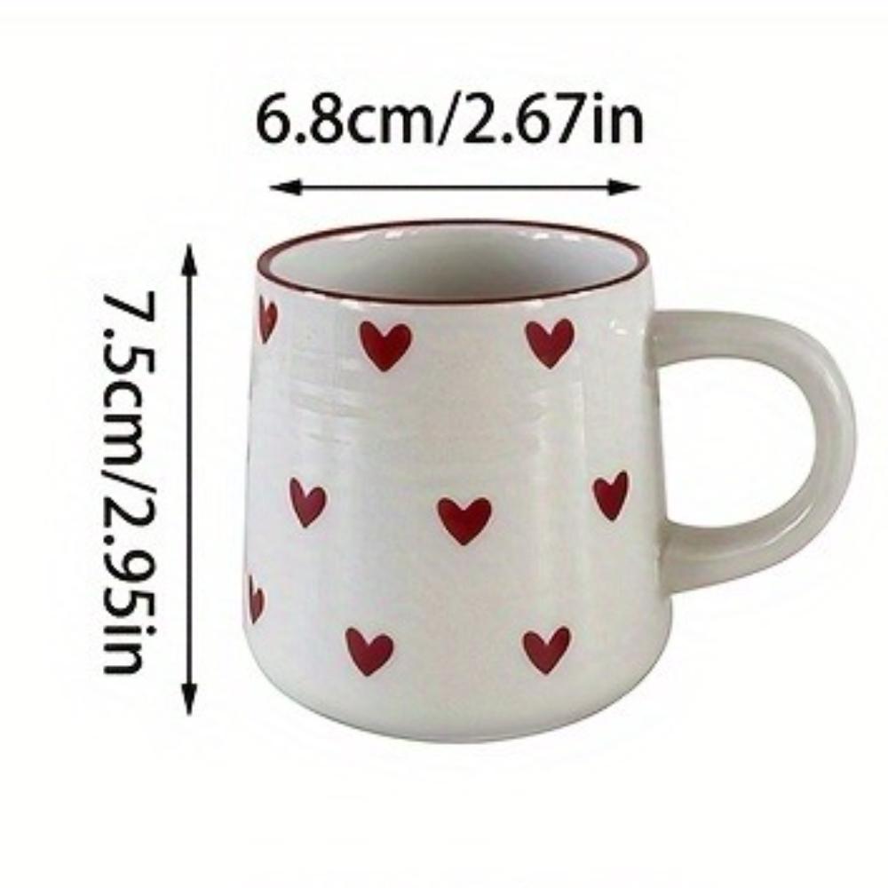 Ceramic Heart Mug Cute Heart High Beauty Breakfast Cup Household Coffee Milk Tea Drinkware for Couple Friend Anniversary Gifts 301-400ml
Ceramic Heart Mug Cute Heart High Beauty Breakfast Cup Household Coffee Milk Tea Drinkware for Couple Friend Anniversary Gifts 301-400ml