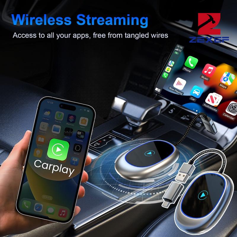ZEXEFTwo-in-one Carplay Box Wireless Adapter Wired Android Auto/CarPlay To Wireless Car-computer Interconnection Box Carplay
ZEXEFTwo-in-one Carplay Box Wireless Adapter Wired Android Auto/CarPlay To Wireless Car-computer Interconnection Box Carplay