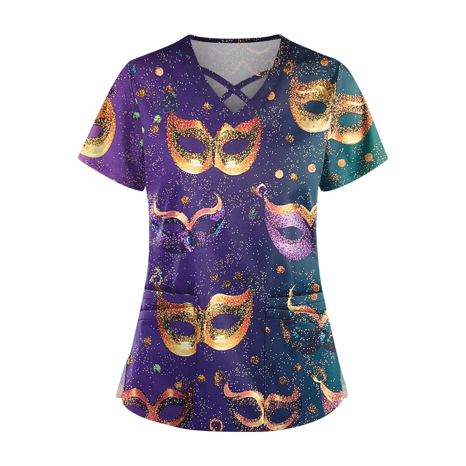 Женский топ с коротким рукавом, ступенчатым V-образным вырезом, принтом и карманом, быстросохнущий M
Женский топ с коротким рукавом, ступенчатым V-образным вырезом, принтом и карманом, быстросохнущий M