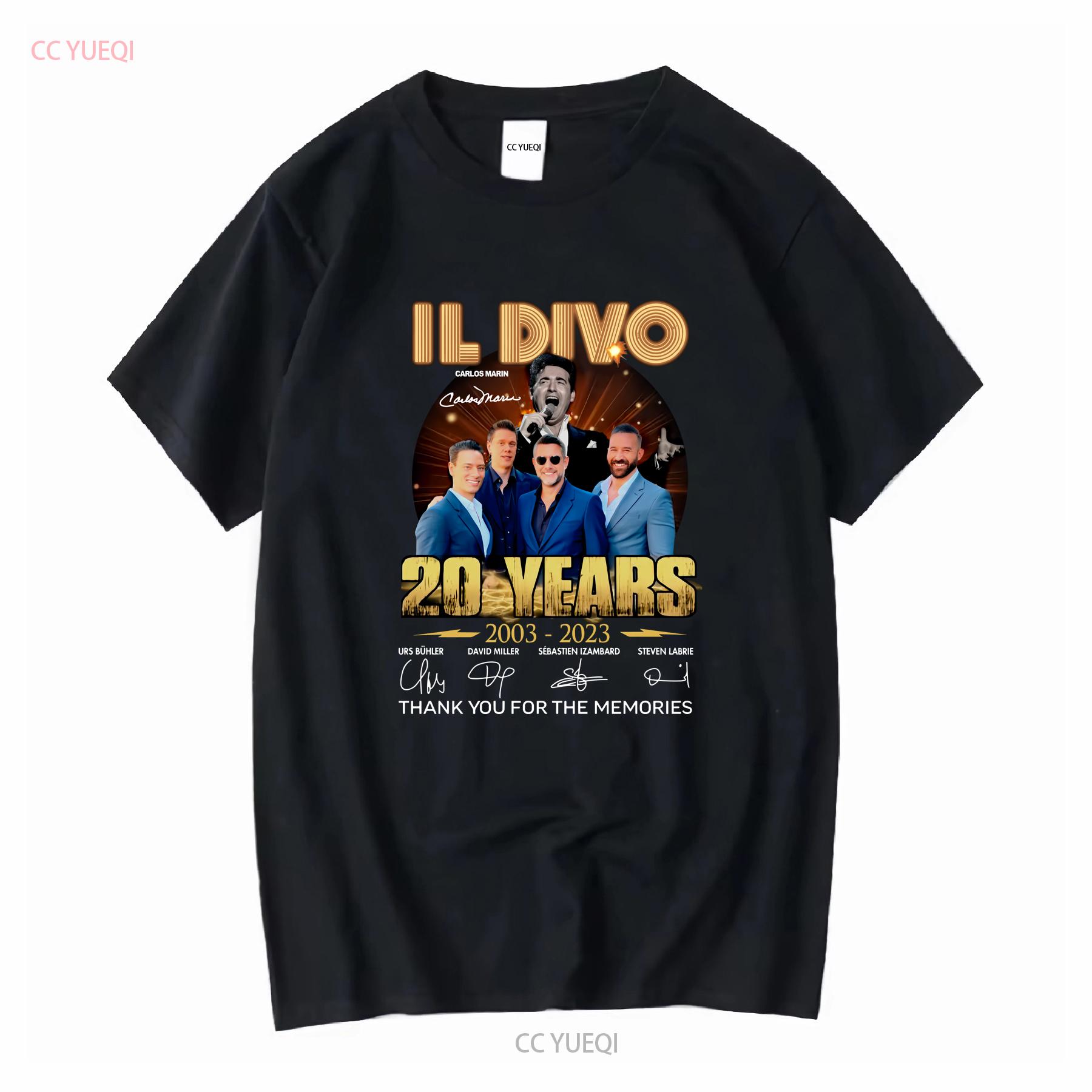 Il Divo 20 Years Thank You For The Memories T Shirt Full Size S 5XL vintage Washed Comfortable Stretched streetwear Versatile 4XL
Il Divo 20 Years Thank You For The Memories T Shirt Full Size S 5XL vintage Washed Comfortable Stretched streetwear Versatile 4XL