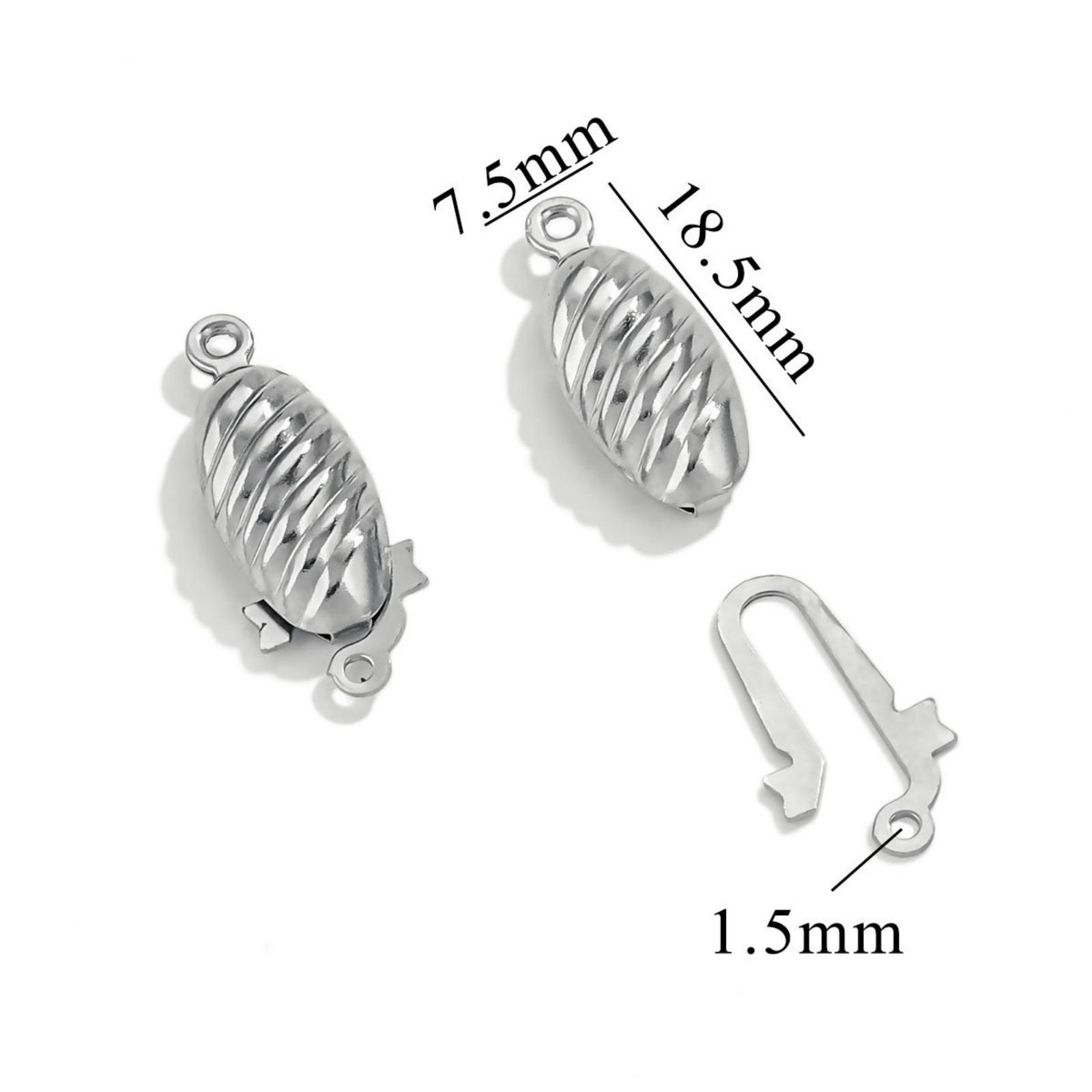 10 Piece 304 Stainless Steel Pinch Clasp For Necklace Jewelry Making
10 Piece 304 Stainless Steel Pinch Clasp For Necklace Jewelry Making