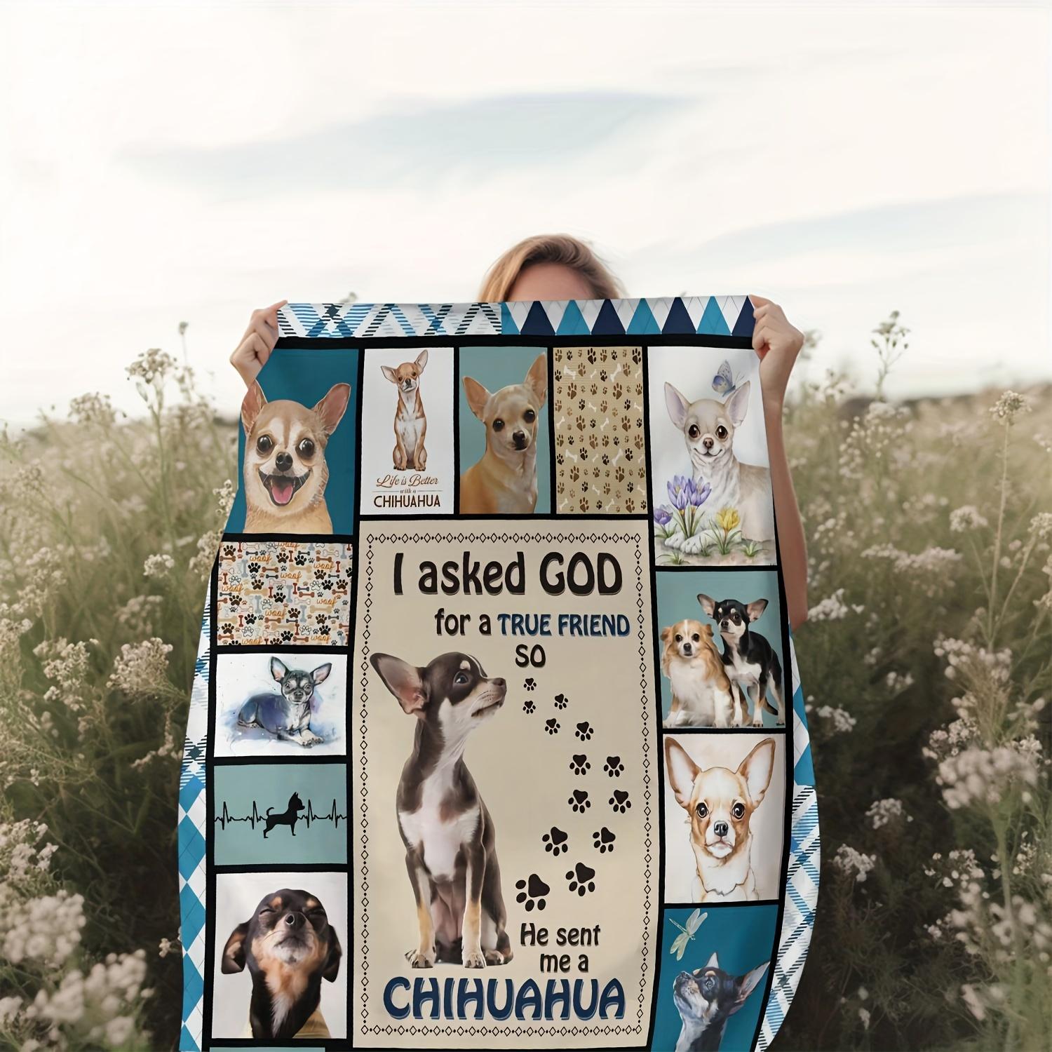Cozy Chihuahua Dog Pattern Flannel Throw Blanket - Soft, Warm, and Perfect for Couch or Bed - Ideal Gift for Pet Lovers 150*100cm
Cozy Chihuahua Dog Pattern Flannel Throw Blanket - Soft, Warm, and Perfect for Couch or Bed - Ideal Gift for Pet Lovers 150*100cm