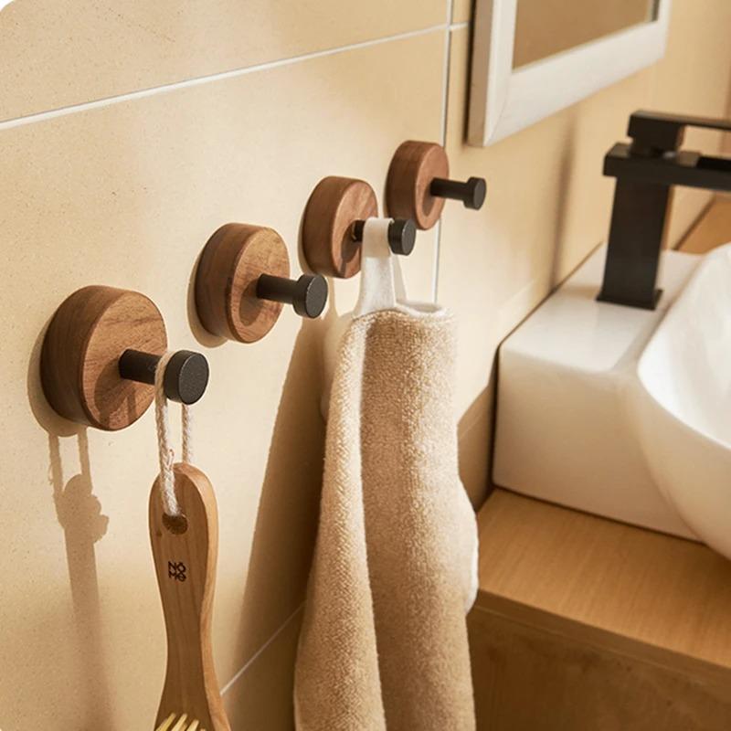 Self-adhesive Solid Wooden Hook Walnut Key Decorative Towel Holder Hook Door Hanger Wall Coat Rack Kitchen Bathroom Organizer
Self-adhesive Solid Wooden Hook Walnut Key Decorative Towel Holder Hook Door Hanger Wall Coat Rack Kitchen Bathroom Organizer