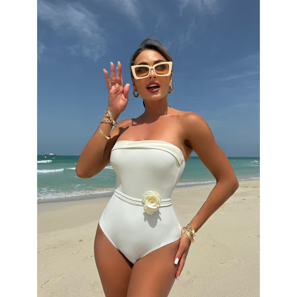 Европейский и американский цельный купальник бикини с завязками на бретелях M
Европейский и американский цельный купальник бикини с завязками на бретелях M