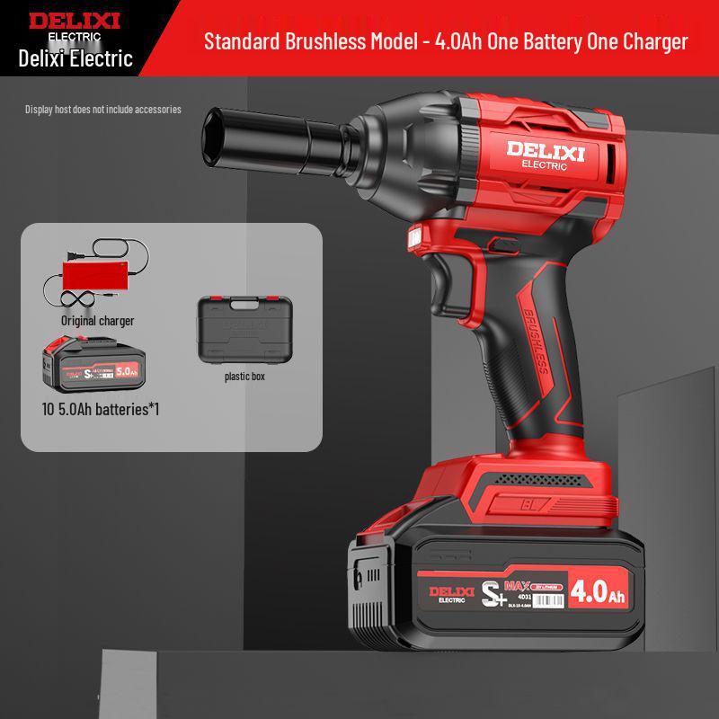 Delixi Brushless Electric Torque Impact Wrench with Lithium Battery and Socket Air Cannon.
Delixi Brushless Electric Torque Impact Wrench with Lithium Battery and Socket Air Cannon.