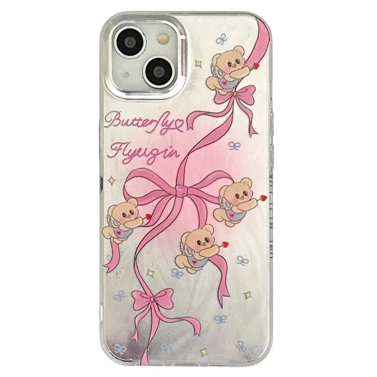 Для iPhone 15 чехол IMD Pattern Design акриловый TPU защитный чехол для телефона - бант+медведь
Для iPhone 15 чехол IMD Pattern Design акриловый TPU защитный чехол для телефона - бант+медведь