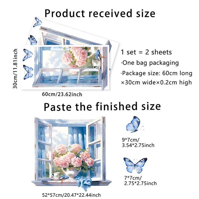 2Pcs Window View Painting Wall Decals Glasses-Free 3D Wall Decor Peel And Stick Wall Stickers For Living Room Bathroom
2Pcs Window View Painting Wall Decals Glasses-Free 3D Wall Decor Peel And Stick Wall Stickers For Living Room Bathroom