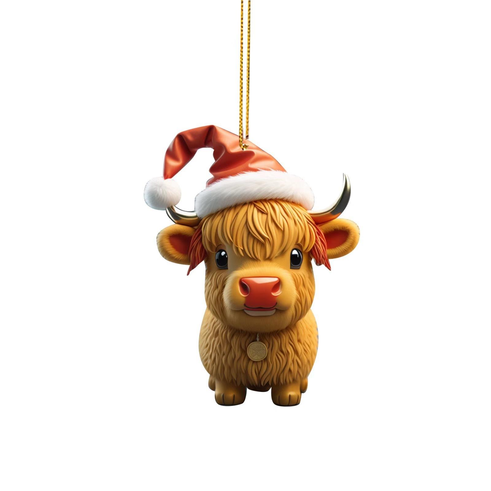 Cute Christmas Cow Car Acrylic Pendant Christmas Tree Decoration One Size
Cute Christmas Cow Car Acrylic Pendant Christmas Tree Decoration One Size