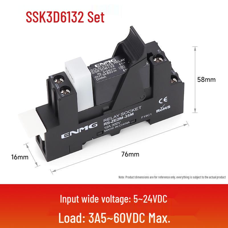 Enjue SSK3D6132 Малий твердотільний реле на DIN-рейку, DC керування 5-24В, AC 220В
Enjue SSK3D6132 Малий твердотільний реле на DIN-рейку, DC керування 5-24В, AC 220В