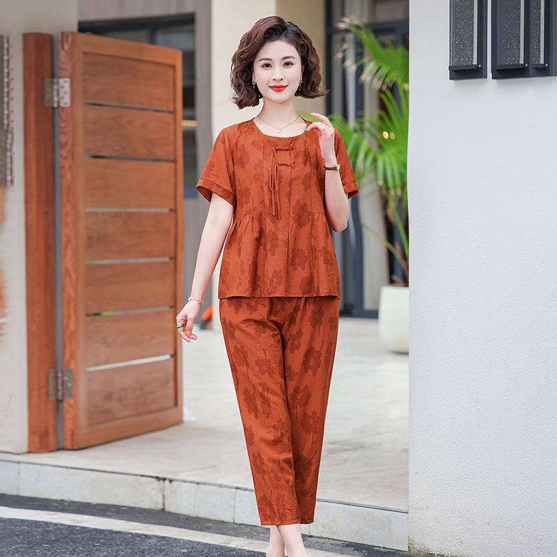Mother s Wear Cotton-Linen Set: Embroidered T-Shirt & Wide-Leg Pants for Middle-Aged & Elderly Fashion 5XL (145-160 kg)
Mother s Wear Cotton-Linen Set: Embroidered T-Shirt & Wide-Leg Pants for Middle-Aged & Elderly Fashion 5XL (145-160 kg)