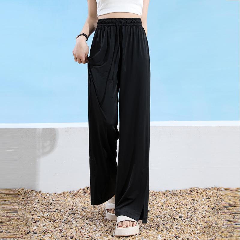 Ice Silk Wide-leg Pants for Women In Summer Thin Slit Casual Pants High Waist Large Size Women s Straight Sun Protection Pants S
Ice Silk Wide-leg Pants for Women In Summer Thin Slit Casual Pants High Waist Large Size Women s Straight Sun Protection Pants S