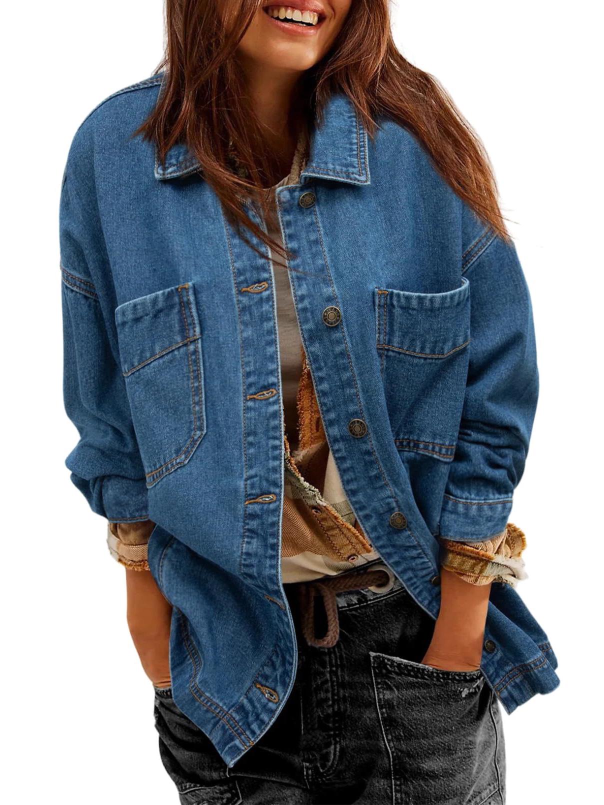 TEMU Women s Oversized Boyfriend Denim Jacket with Buttons and Long Sleeves S королівський синій колір
TEMU Women s Oversized Boyfriend Denim Jacket with Buttons and Long Sleeves S королівський синій колір