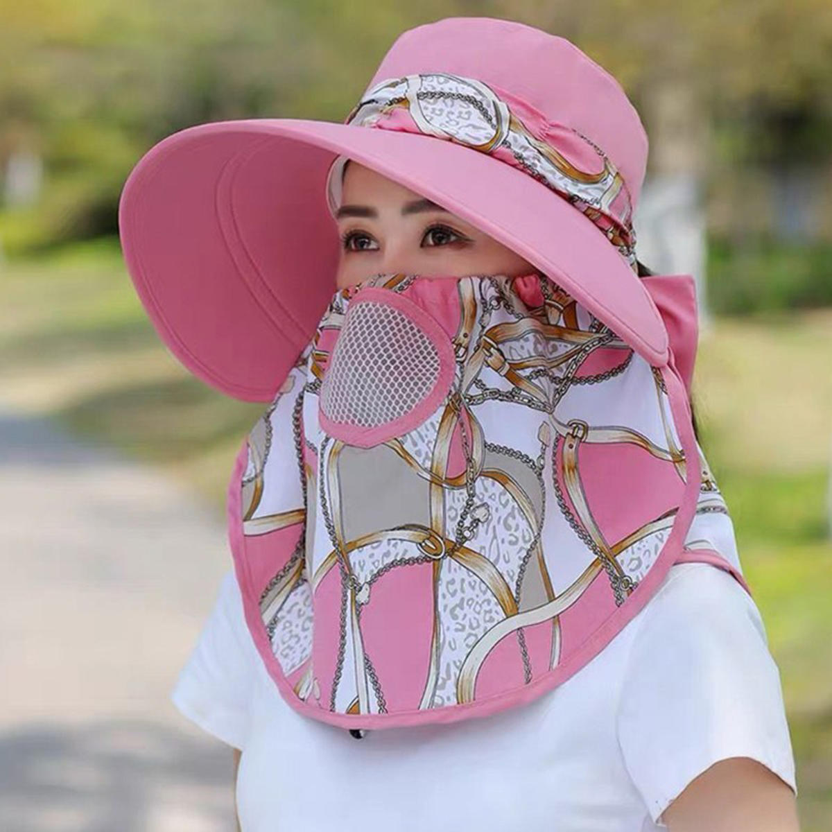 Летняя женская шляпа с широкими полями для работы в саду, солнцезащитная шляпа со съемной маской для лица, шляпа от солнца с принтом для улицы, дышащая шляпа-панама, защита от УФ-лучей one size розы красного
Летняя женская шляпа с широкими полями для работы в саду, солнцезащитная шляпа со съемной маской для лица, шляпа от солнца с принтом для улицы, дышащая шляпа-панама, защита от УФ-лучей one size розы красного