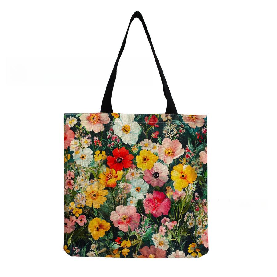 Women Vintage Linen Tote Bag - Large Capacity Flower Print Shoulder Handbag for Casual & Grocery Shopping KTB hmk1720
Women Vintage Linen Tote Bag - Large Capacity Flower Print Shoulder Handbag for Casual & Grocery Shopping KTB hmk1720