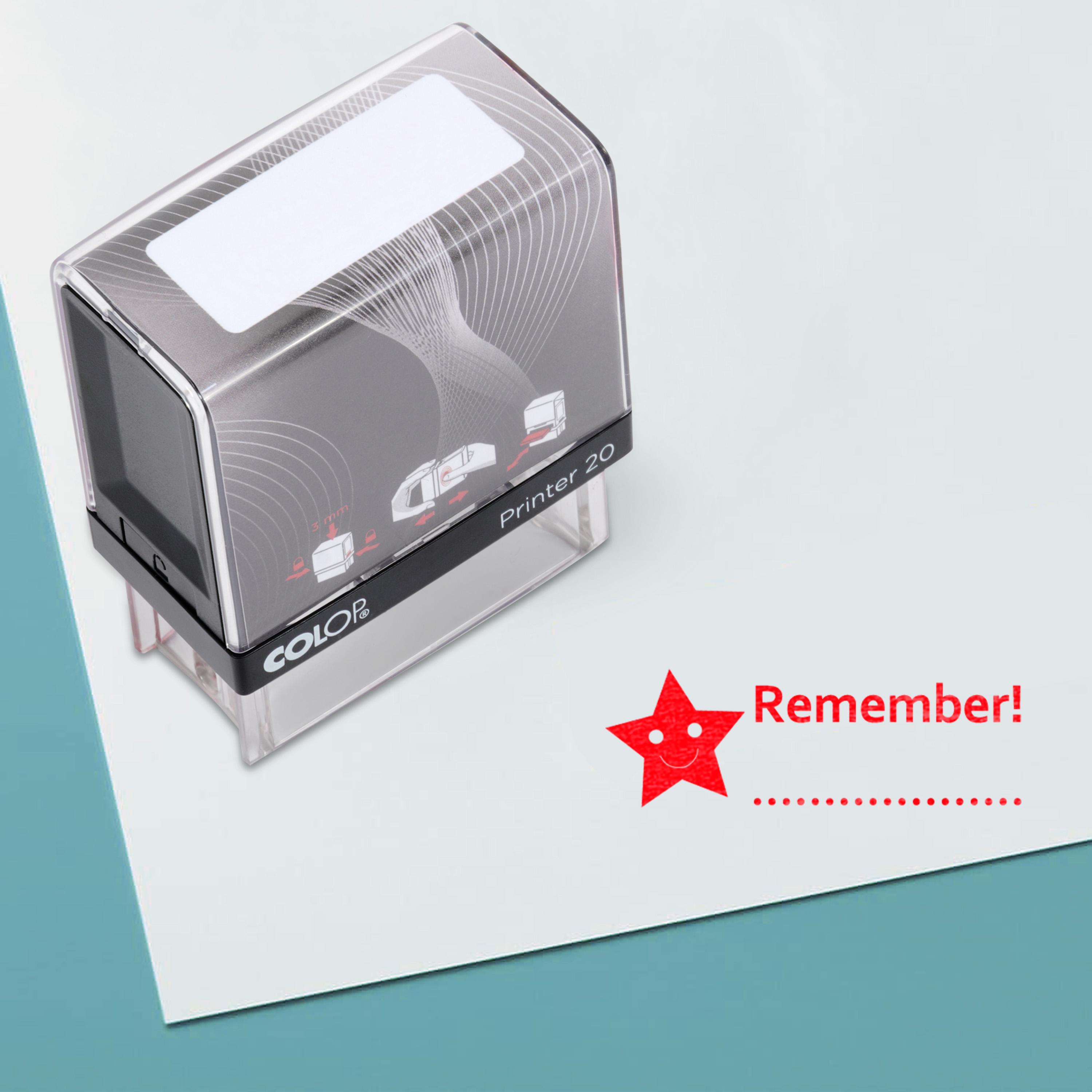 Remember Self Inking Rubber Stamp Custom Colop Office Stationary P20 Mini Stamper 14 mm x 38 mm красный
Remember Self Inking Rubber Stamp Custom Colop Office Stationary P20 Mini Stamper 14 mm x 38 mm красный