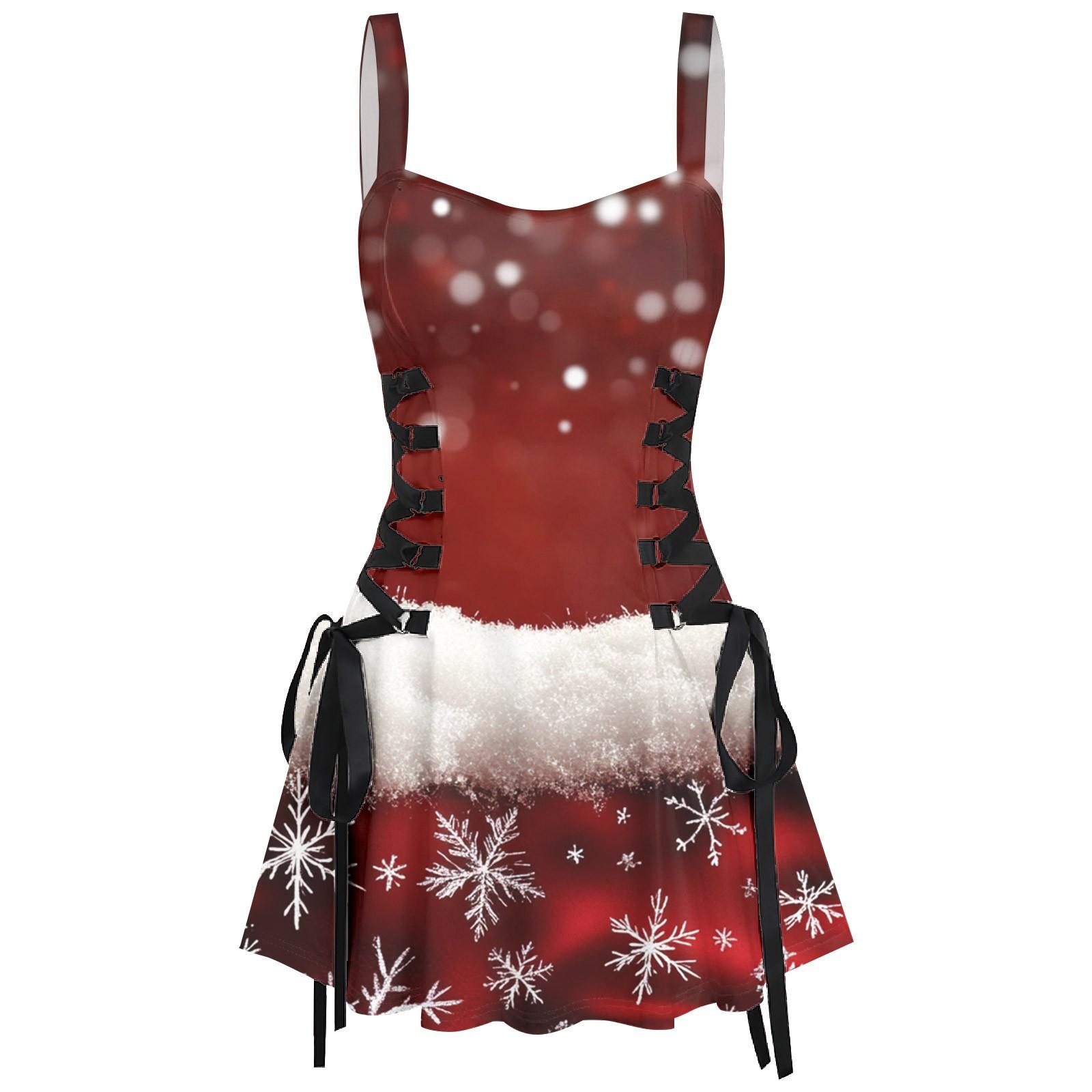 Женское повседневное модное рождественское платье с сексуальным принтом на бретельках в стиле ретро с короткими юбками в стиле ретро XL
Женское повседневное модное рождественское платье с сексуальным принтом на бретельках в стиле ретро с короткими юбками в стиле ретро XL