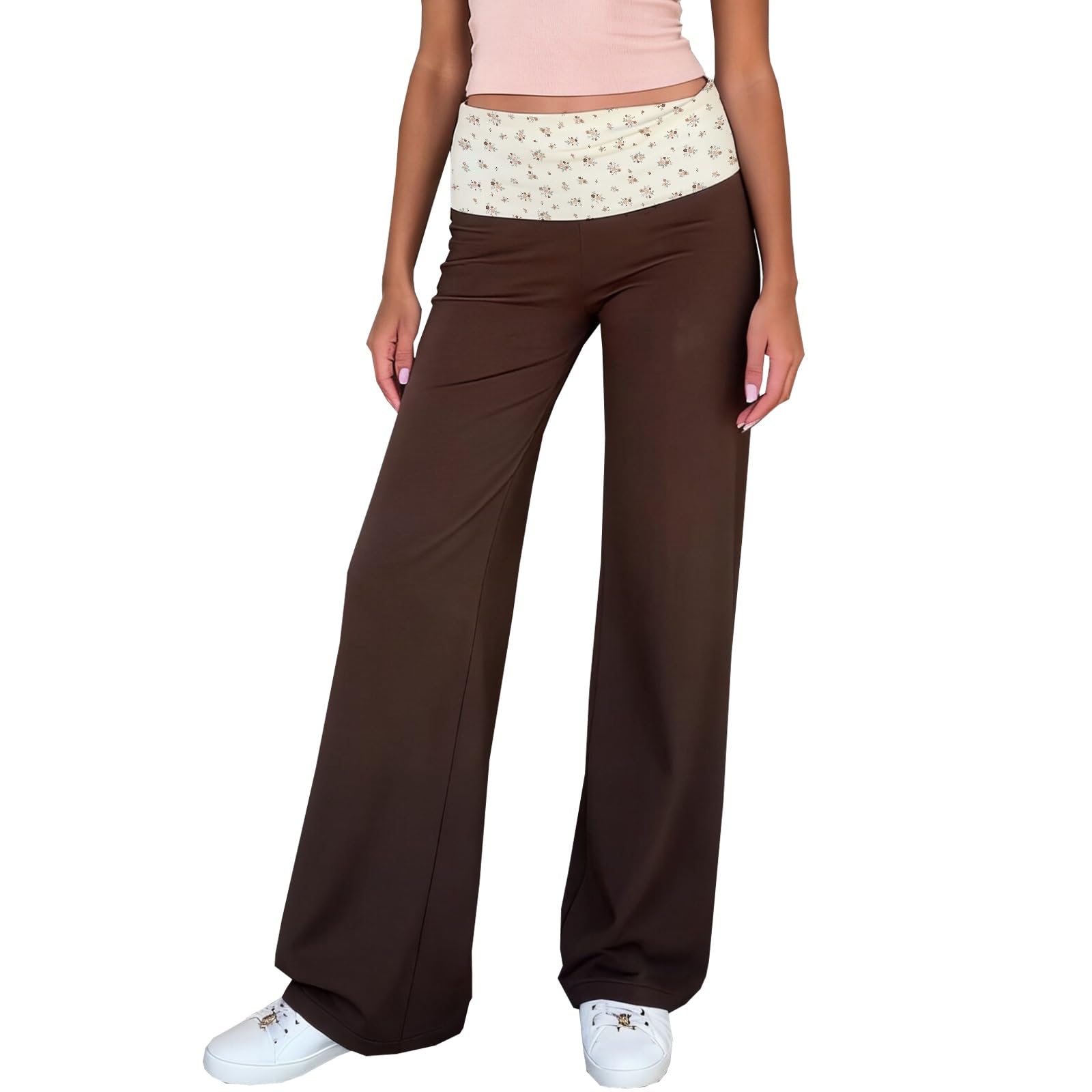 Women’s Low Rise Flared Yoga Pants with Foldover Waistband Stretch Trousers Casual Lounge Wear M коричневий
Women’s Low Rise Flared Yoga Pants with Foldover Waistband Stretch Trousers Casual Lounge Wear M коричневий