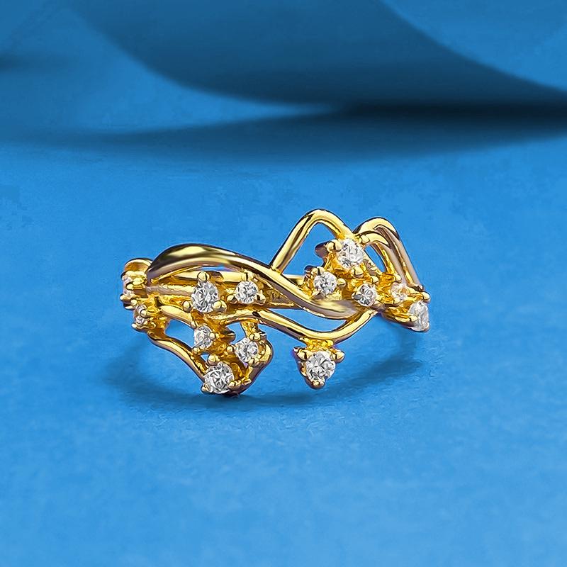 Luoxi Temple S925 Silver Gold-Plated Curvilinear Ring - Plant-Inspired, Simple Versatile Style, National Tide Size 9
Luoxi Temple S925 Silver Gold-Plated Curvilinear Ring - Plant-Inspired, Simple Versatile Style, National Tide Size 9