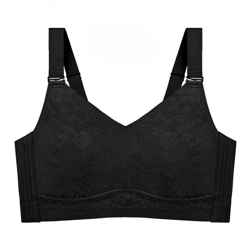Кружевной бюстгальтер без косточек без пены для женщин с полным покрытием M-3XL M чёрный
Кружевной бюстгальтер без косточек без пены для женщин с полным покрытием M-3XL M чёрный