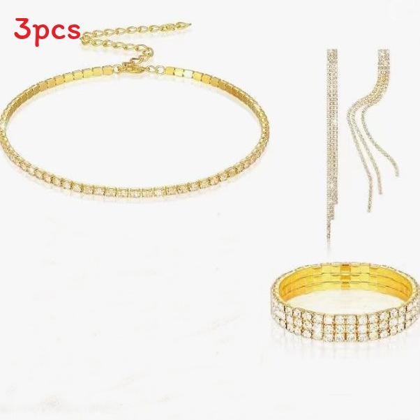 Water Diamond Bridal Jewelry Set With Necklace Earrings Bracelet And Ring For Weddings Style 4
Water Diamond Bridal Jewelry Set With Necklace Earrings Bracelet And Ring For Weddings Style 4