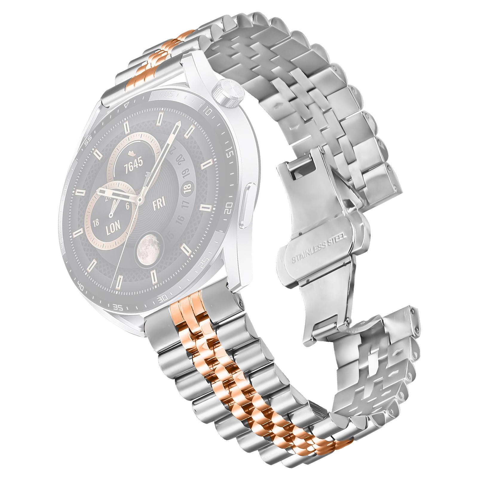 For Huawei Watch GT 2 46mm Wrist Band 5-Bead Stainless Steel Butterfly Clasp Watch Strap D
For Huawei Watch GT 2 46mm Wrist Band 5-Bead Stainless Steel Butterfly Clasp Watch Strap D