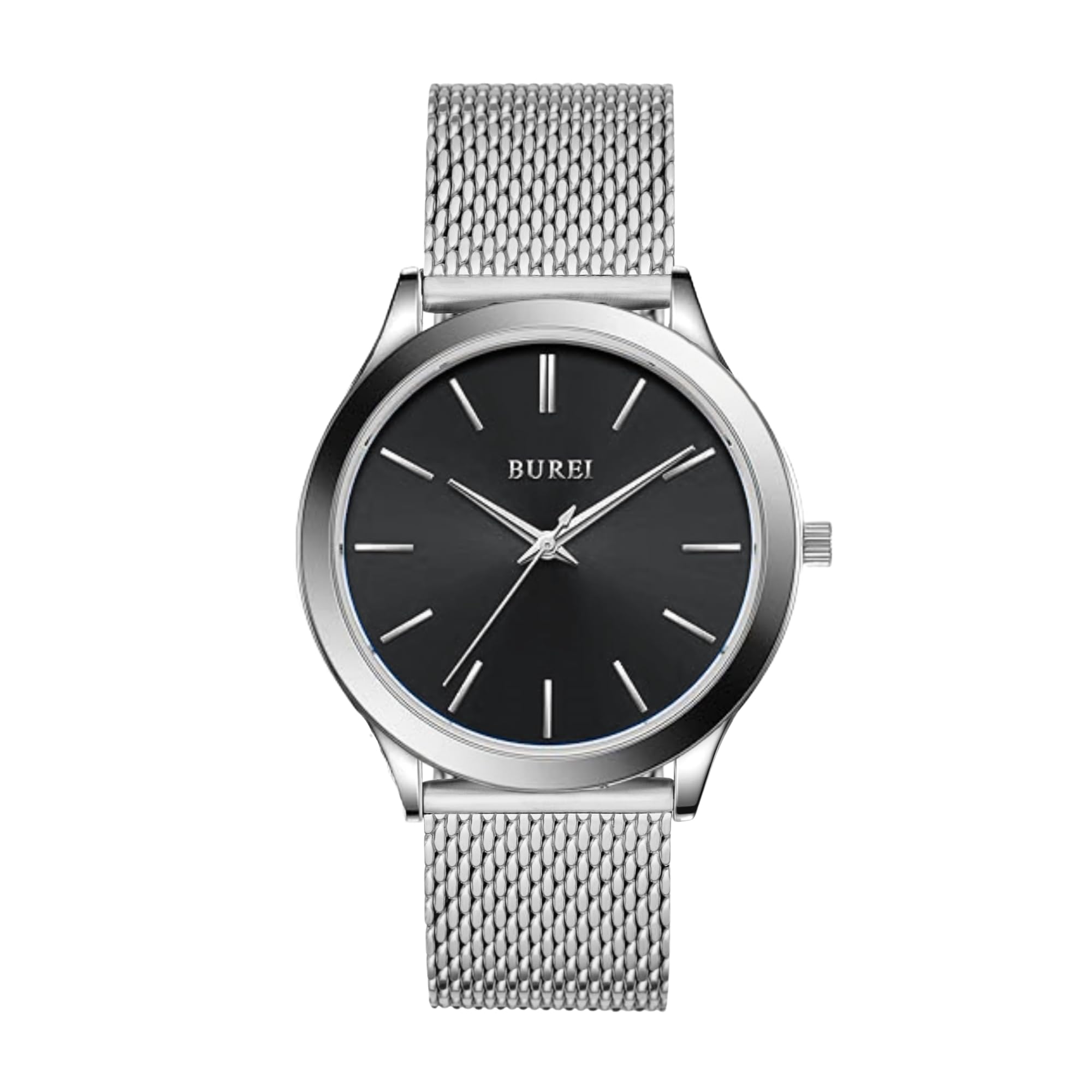 BUREI Analog Quartz Milanese Mesh Strap Stainless Men s Watch, Waterproof, Popular, Slim, Simple, Stylish, Business, Casual, Style, (Black, Silver, чорний
BUREI Analog Quartz Milanese Mesh Strap Stainless Men s Watch, Waterproof, Popular, Slim, Simple, Stylish, Business, Casual, Style, (Black, Silver, чорний