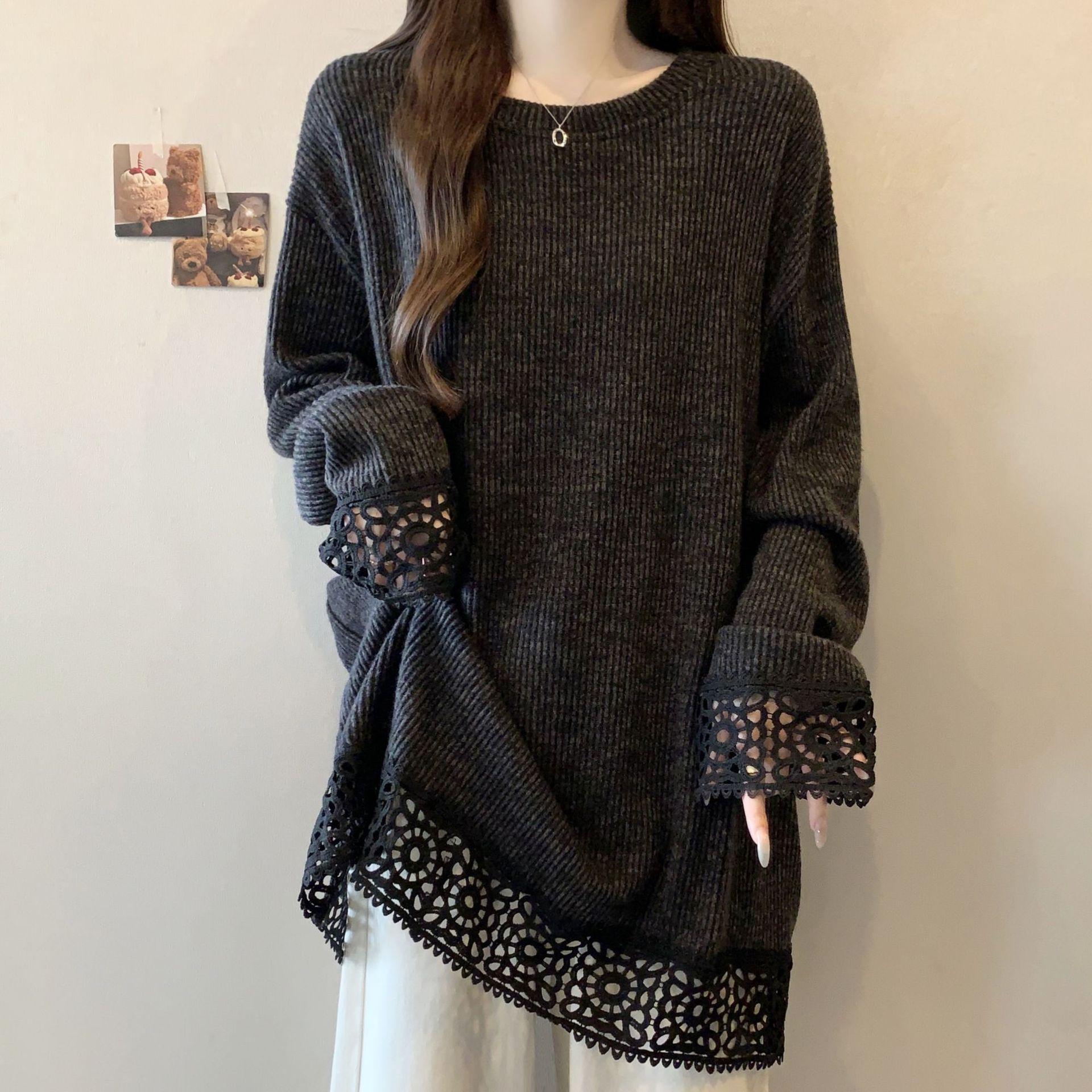 Plus Size Velvet Lace Patchwork Long Sleeve T-shirt for Autumn/Winter - Loose Fit, Flaw-Concealing, Slimming Design 3XL (for 161-180 jin) сірий колір
Plus Size Velvet Lace Patchwork Long Sleeve T-shirt for Autumn/Winter - Loose Fit, Flaw-Concealing, Slimming Design 3XL (for 161-180 jin) сірий колір
