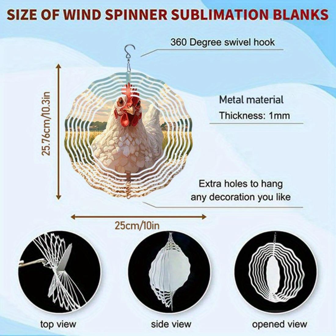 3D Mandala Wind Chime with Sunrise Chicken Design - Durable Metal, Reflective Garden Art, No Electricity or Battery Needed
3D Mandala Wind Chime with Sunrise Chicken Design - Durable Metal, Reflective Garden Art, No Electricity or Battery Needed