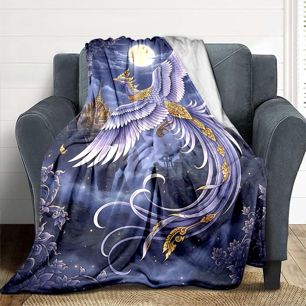 1pc Mythical Bird Blanket, Lightweight Flannel Fleece with Digital Printing, Soft Warm for Sofa, Travel, Camping, Office, Couch, Chair, and Bed, All-S 100x150cm
1pc Mythical Bird Blanket, Lightweight Flannel Fleece with Digital Printing, Soft Warm for Sofa, Travel, Camping, Office, Couch, Chair, and Bed, All-S 100x150cm