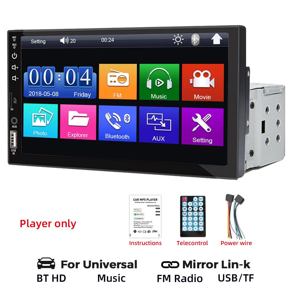 HIPPBQCC 7 Inch Car Radio 1 Din MP5 Multimedia Player Touch Screen FM ISO Power Aux Input Bluetooth USB Mirror Link Universal
HIPPBQCC 7 Inch Car Radio 1 Din MP5 Multimedia Player Touch Screen FM ISO Power Aux Input Bluetooth USB Mirror Link Universal