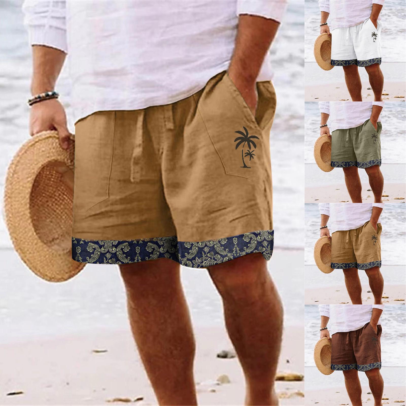 Мужские спортивные хлопковые льняные повседневные свободные шорты Повседневные пижамы с карманами для бега Брюки 
Мужские спортивные хлопковые льняные повседневные свободные шорты Повседневные пижамы с карманами для бега Брюки