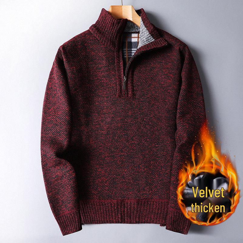 Men s Autumn/Winter Thick Knit Zipper Pullover Sweater Jacket 3XL вина червоного кольору
Men s Autumn/Winter Thick Knit Zipper Pullover Sweater Jacket 3XL вина червоного кольору