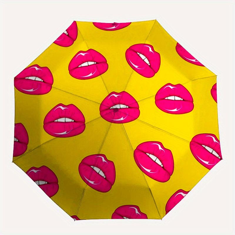 1pc Lips Pattern Automatic Folding Umbrella, Portable & Foldable Design with 8 Ribs, Casual Outdoor Accessory yy250729052
1pc Lips Pattern Automatic Folding Umbrella, Portable & Foldable Design with 8 Ribs, Casual Outdoor Accessory yy250729052