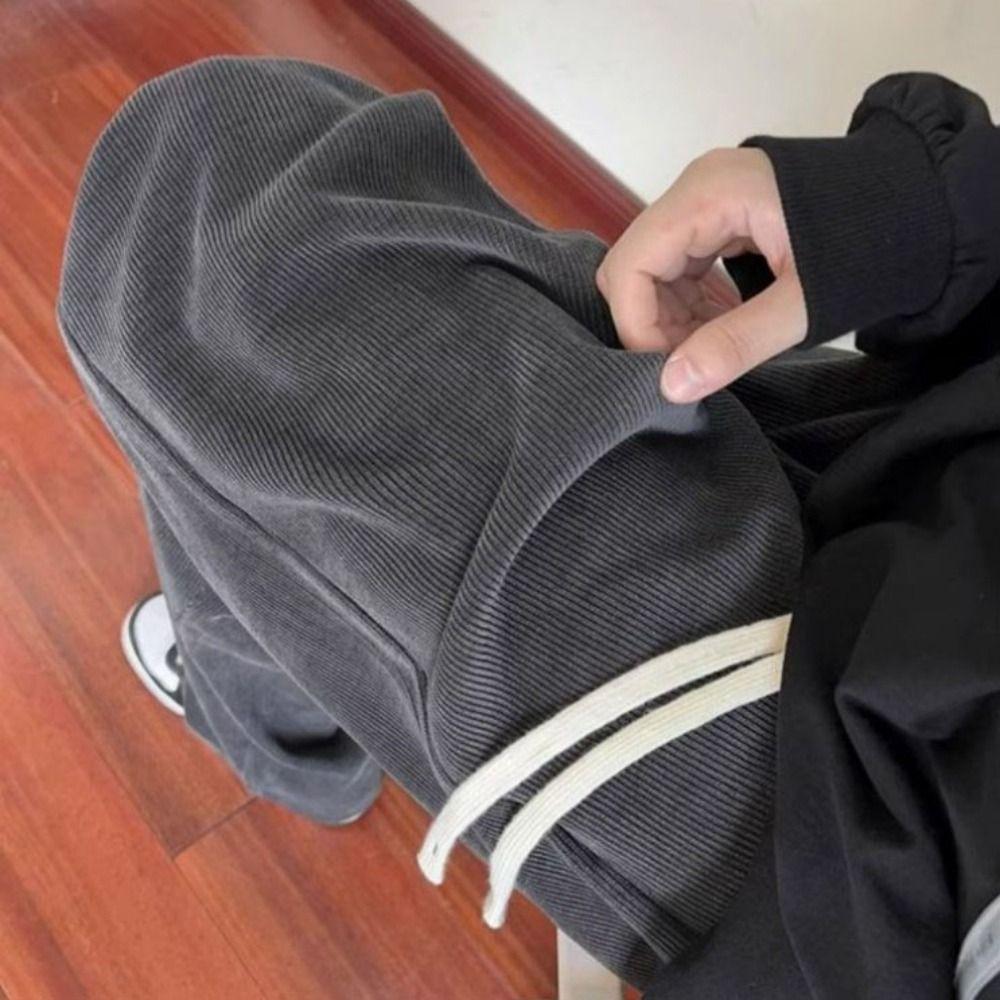 Wide Leg Corduroy Pants All-match Loose Pants Men Fashion Men s Straight Trousers Sports XL чорний
Wide Leg Corduroy Pants All-match Loose Pants Men Fashion Men s Straight Trousers Sports XL чорний