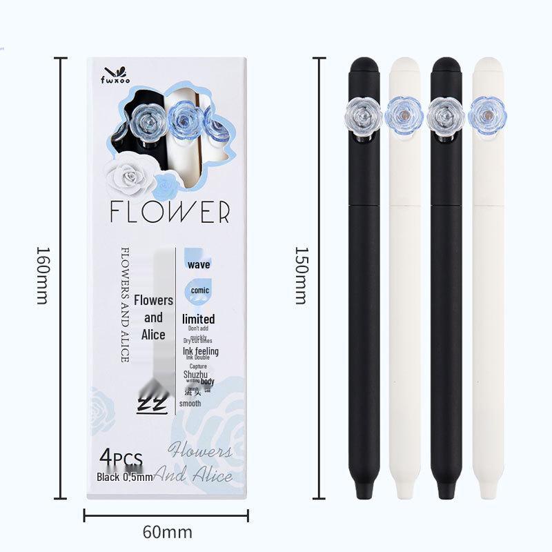 Romantic Limited Edition Rotating Neutral Pen - Quick-Drying Rose Design & Alice Question-Mark
Romantic Limited Edition Rotating Neutral Pen - Quick-Drying Rose Design & Alice Question-Mark