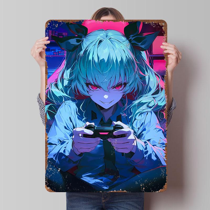 Anchovy Anime Gamer Girl Tinplate Poster Customized Wall Art Vintage Retro Metal Signs for Room Decoration Garage Decorations 7.9x11.8In(20x30cm)
Anchovy Anime Gamer Girl Tinplate Poster Customized Wall Art Vintage Retro Metal Signs for Room Decoration Garage Decorations 7.9x11.8In(20x30cm)