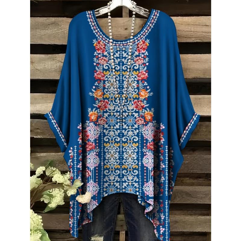 Summer Women s Bohemian Style Print T-Shirt Tops Fashion Striped Flower Graphic T-Shirt Casual Comfort Short Sleeve Clothes 1XL
Summer Women s Bohemian Style Print T-Shirt Tops Fashion Striped Flower Graphic T-Shirt Casual Comfort Short Sleeve Clothes 1XL