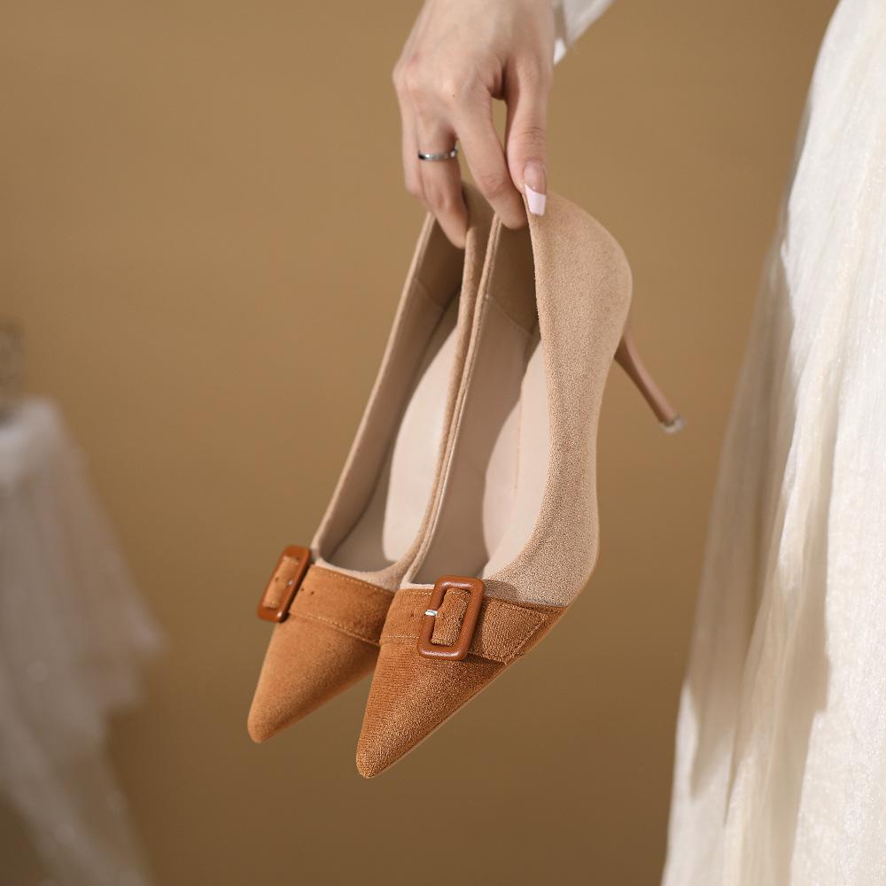 - Color matching high heels New autumn and winter suede Korean version fashionable and sexy pointed stiletto shoes 34
- Color matching high heels New autumn and winter suede Korean version fashionable and sexy pointed stiletto shoes 34
