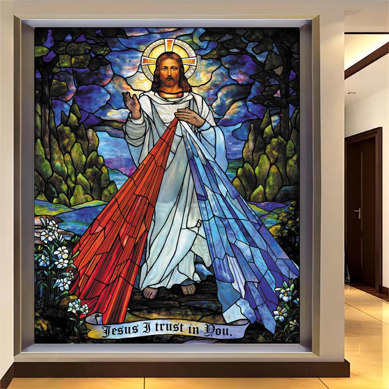 Jesus Christ Church Window Film, Glass Films, Stained Glass Sticker, Self Adhesive Static Cling for Home, Can Do Any Size 50X50cm
Jesus Christ Church Window Film, Glass Films, Stained Glass Sticker, Self Adhesive Static Cling for Home, Can Do Any Size 50X50cm