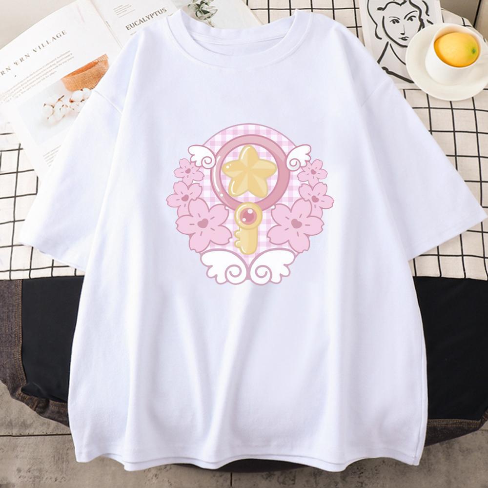 Женские футболки Magic Key Cardcaptor Sakura, кавайная одежда, эстетические футболки для девочек, летние розовые топы, повседневные топы с круглым вырезом, Y2k, европейский размер S чёрный
Женские футболки Magic Key Cardcaptor Sakura, кавайная одежда, эстетические футболки для девочек, летние розовые топы, повседневные топы с круглым вырезом, Y2k, европейский размер S чёрный