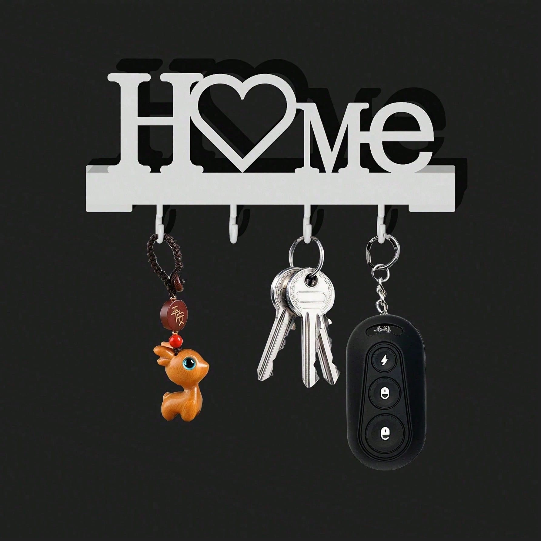 1pc Home Love Shaped Keyring Wall Mount Entryway Organizer With Hooks, No Drilling Required, Suitable For Living Room Home Decor білий
1pc Home Love Shaped Keyring Wall Mount Entryway Organizer With Hooks, No Drilling Required, Suitable For Living Room Home Decor білий