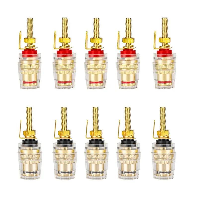 10Pcs/Set Speaker Gold Plated Terminal Binding Post 4mm Banana Plug Socket Low Frequency Amplifier Connector for Loudspeakers
10Pcs/Set Speaker Gold Plated Terminal Binding Post 4mm Banana Plug Socket Low Frequency Amplifier Connector for Loudspeakers