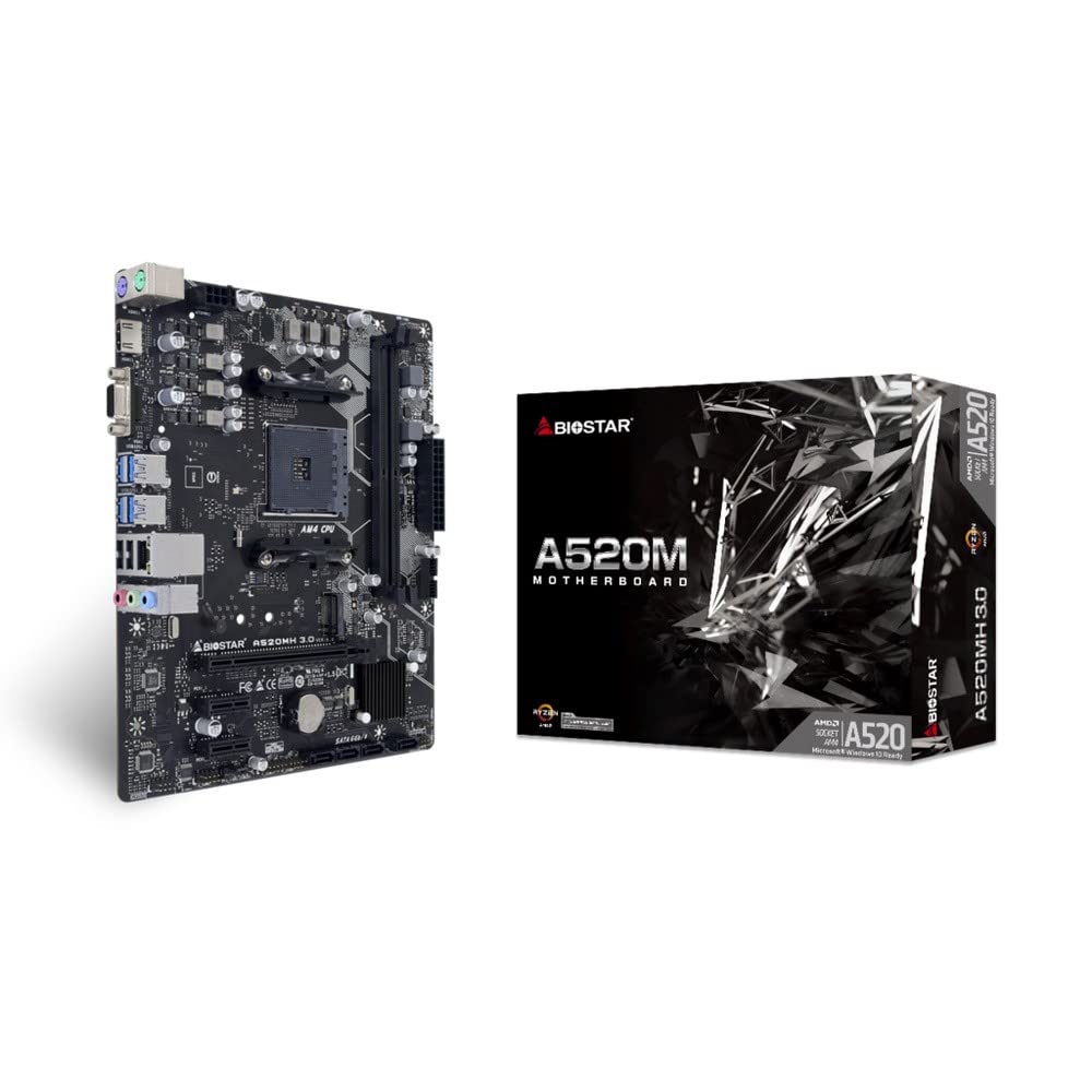 Equipped with BIOSTAR AMD A520 compatible with AMD Ryzen 5000 equipped with compatible with Gigabit MicroATX motherboard chipset, series, HDMI/D-Sub
Equipped with BIOSTAR AMD A520 compatible with AMD Ryzen 5000 equipped with compatible with Gigabit MicroATX motherboard chipset, series, HDMI/D-Sub