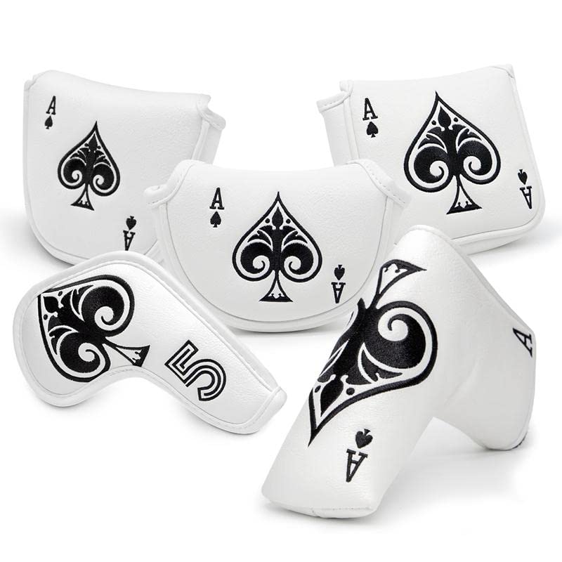Golf head cover putter cover for pin small spade embroidery spade mallets, type, mallets, (square white)
Golf head cover putter cover for pin small spade embroidery spade mallets, type, mallets, (square white)